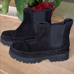 Pedro Garcia suede platform Combat Chelsea Boots